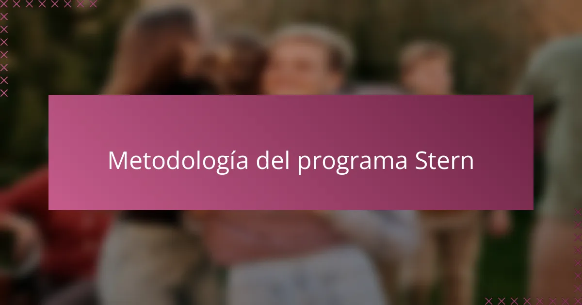 Metodología del programa Stern