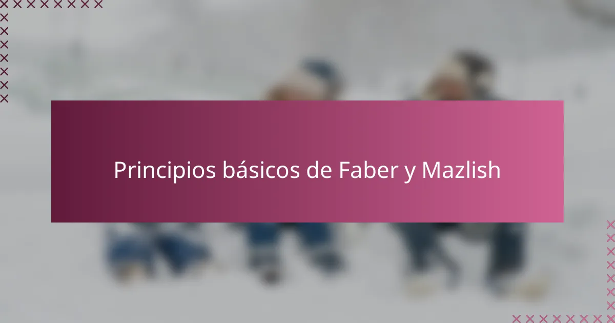 Principios básicos de Faber y Mazlish