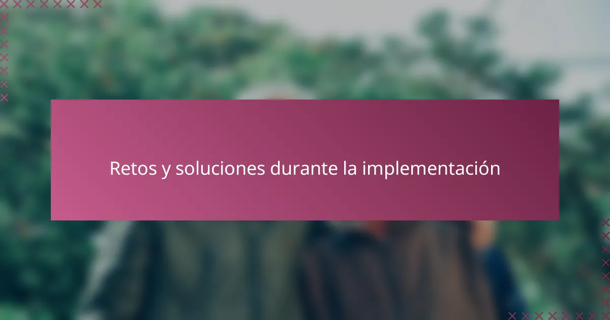 Retos y soluciones durante la implementación